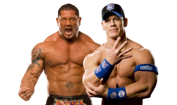 Batista and John Cena